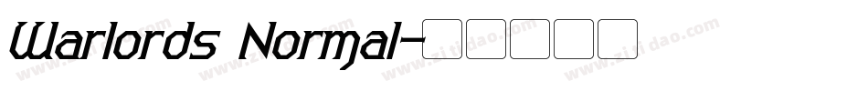 Warlords Normal字体转换